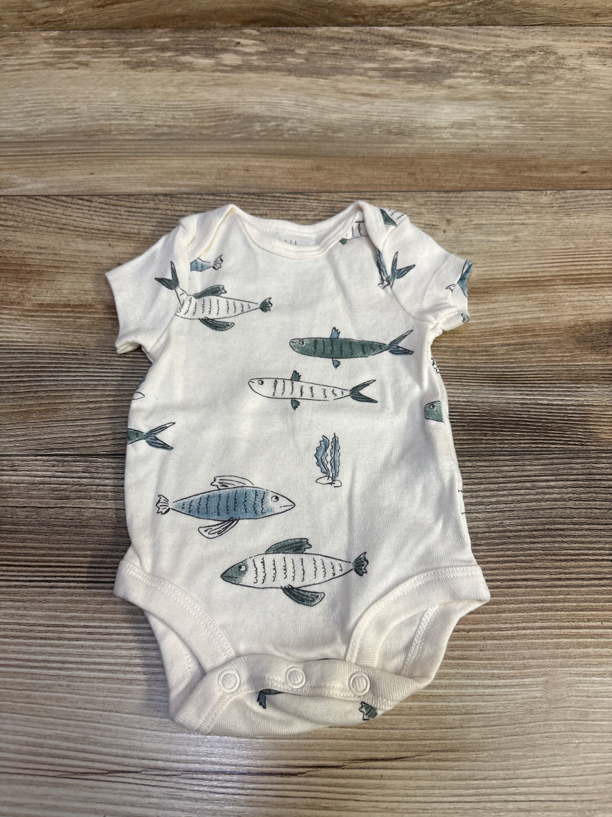 Little Planet Organic Fish Bodysuit Ivory sz Newborn