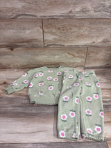 Cat & Jack 2pc Floral Pullover Sweatshirt & Joggers Set Green sz 2T