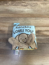 Jellycat Bashful Bunny Loves You Book, Blue