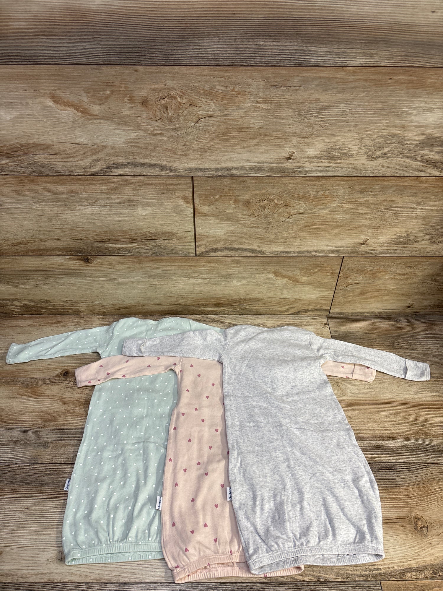 Gerber 3pk Sleep Gowns Mint sz 0-3m