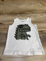Children's Place Dinosaur Print Tank Top White sz 3T