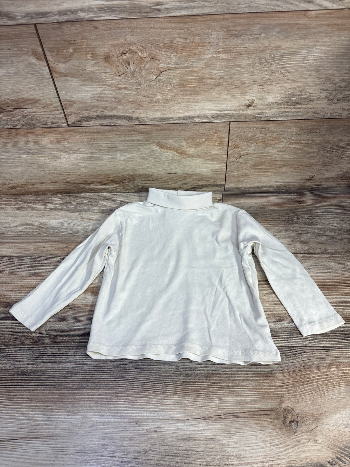 Zara Turtle Neck Long Sleeve Shirt Ivory sz 2-3T