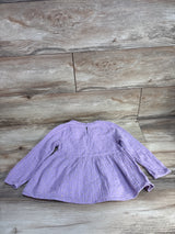 Cat & Jack Muslin Gold Polka Dot Dress Purple 4T