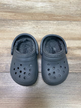 Crocs Toddler Classic Lined Clogs Grey Sz 4c