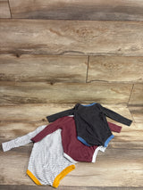 Harry Potter 3pk Long Sleeve Bodysuits Grey sz 3/6m