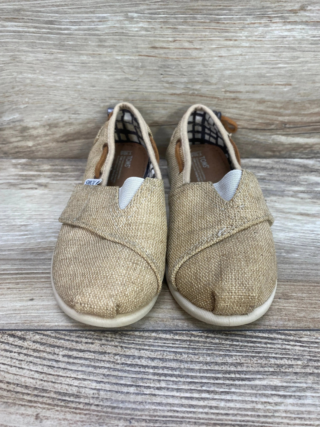 Toms Natural Burlap Bimini Shoes Sz 10.5c