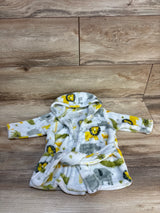 Luvable Friends Animal Print Robe Blue sz 0-9m