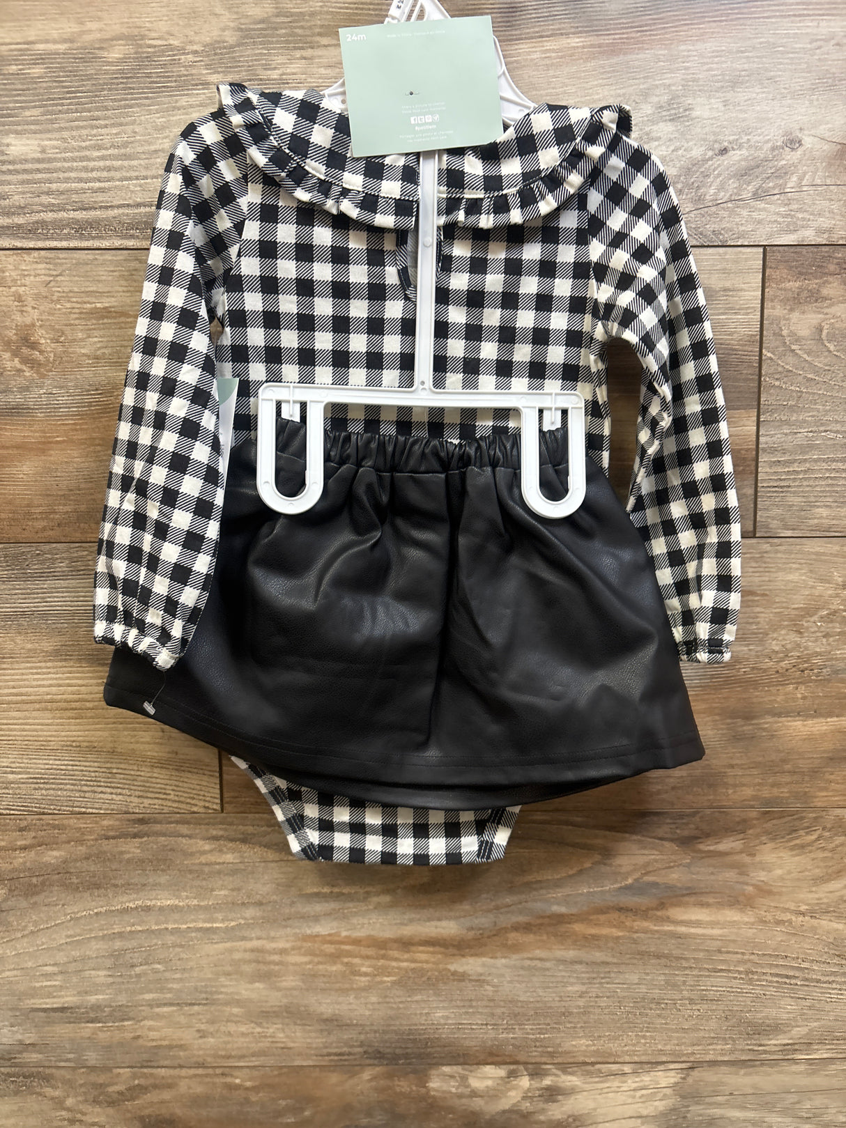 NEW PL Baby 4pc Layette Set Black sz 24m