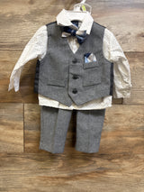 Nautica 4pc Suit Set White sz 3/6m