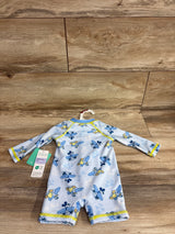 NEW Disney Baby 1pc Mickey Mouse Surf Rash Guard Blue sz 6m