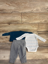 Just One You 3pc Sweatshirt Set Blue sz 6m