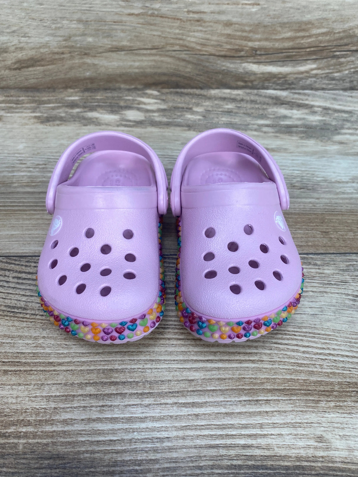 Crocs Crocband Gem Band Clog Pink Sz 4c