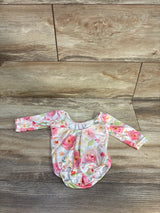 Castle Rose Boutique Floral Leotard White sz 3-6m