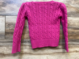 Polo Ralph Lauren Cable Knit Sweater Hot Pink sz 3T