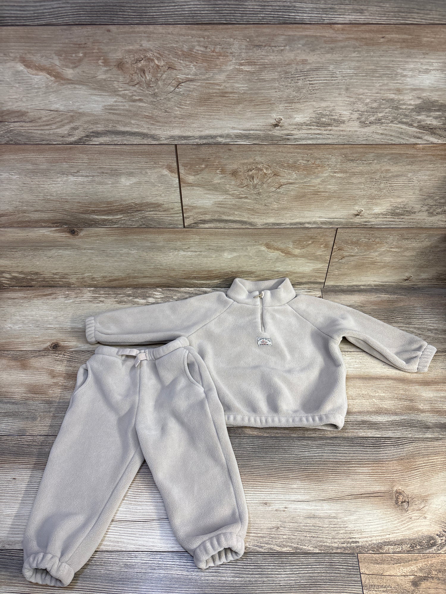 Zara 2pc Polar Fleece Matching Set Tan sz 18m