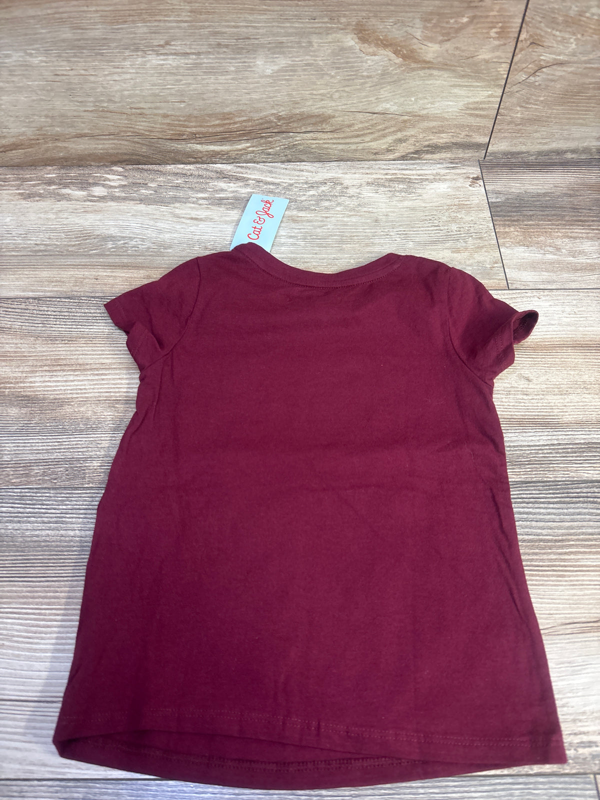 NEW Cat & Jack Thankful Graphic Shirt Burgundy sz 5T