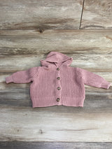 Old Navy Chunky Knit Hooded Sweater Pink sz 6-12m