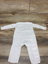 Honest Baby Side Snap Coverall White sz 12m