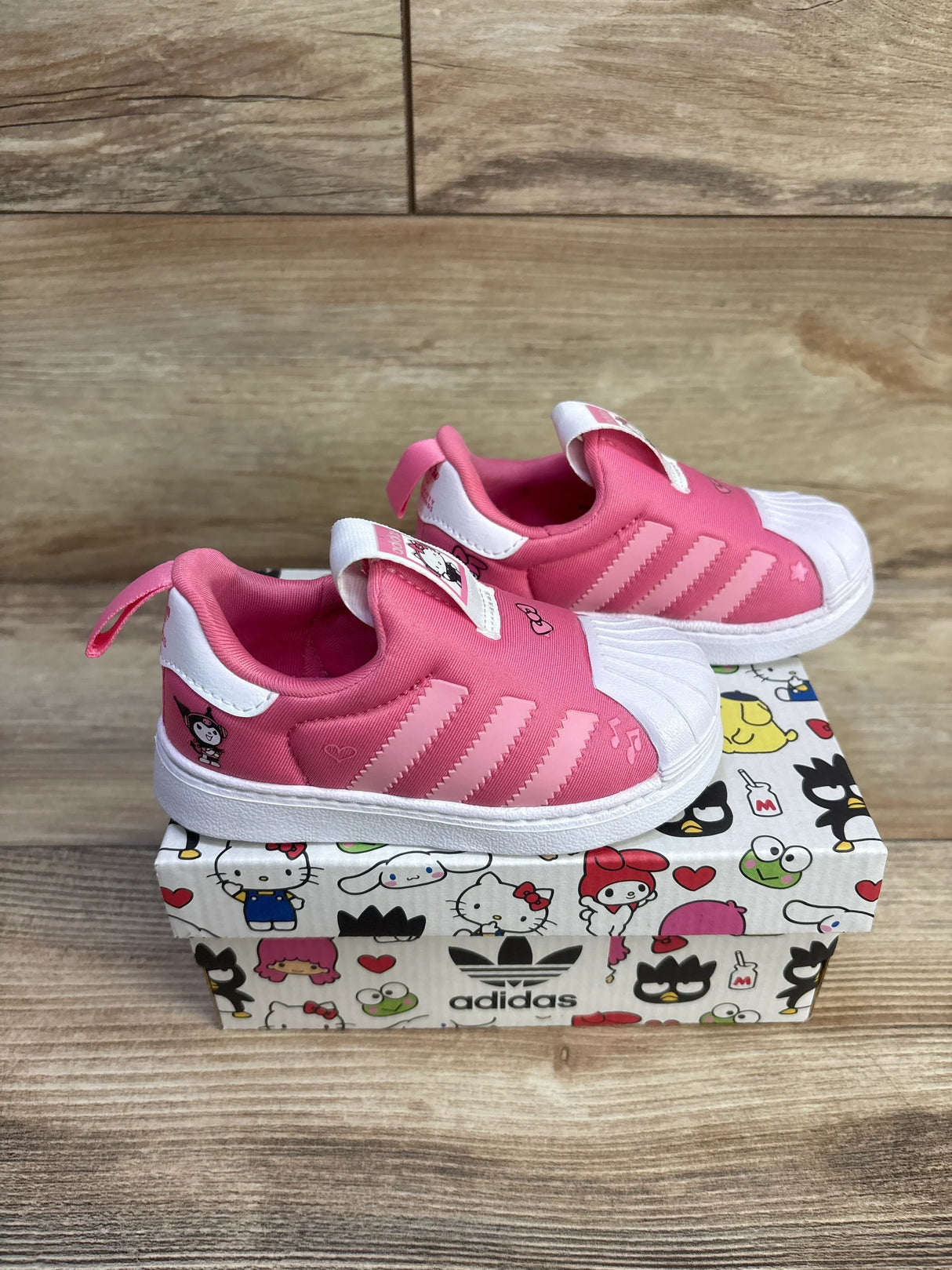 Hello Kitty x adidas Superstar 360 C 'Kuromi' Sneakers Pink sz 6c