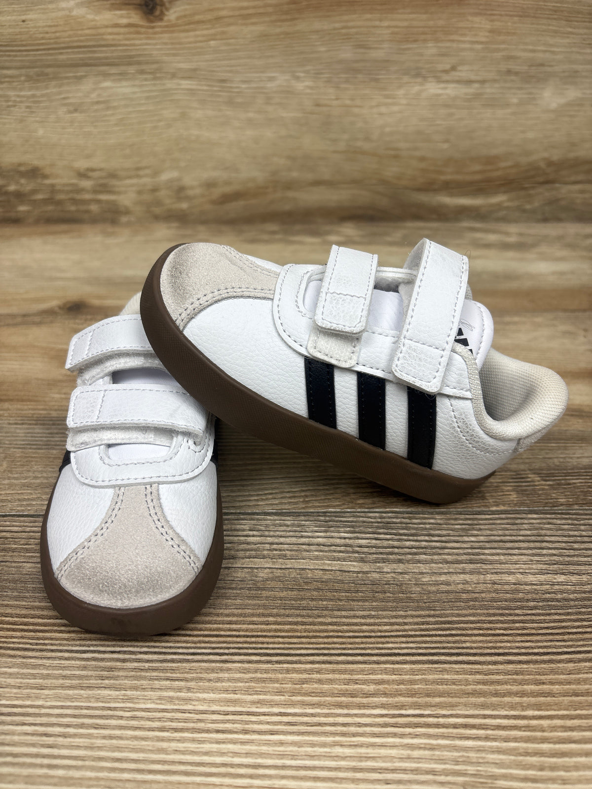 Adidas VL Court 3.0 Hook & Loop Sneakers White sz 7c