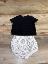 Cat & Jack 2pc Ghost Shirt & Bloomers Set Black sz 6-9m