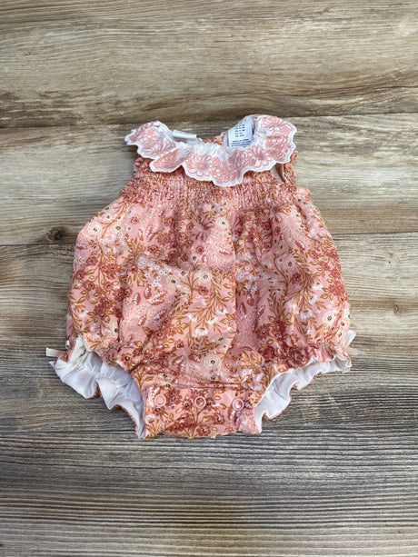 Cupcakes and Cashmere Floral Romper Pink sz 0-3m - Me n Mommy To Be