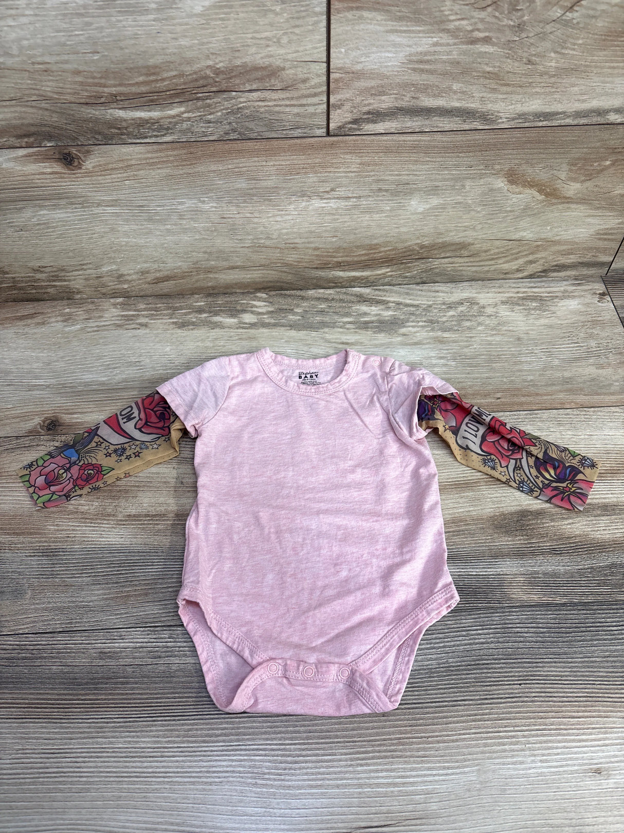 Stephan Baby Sleeved Bodysuit Pink sz 6-12m