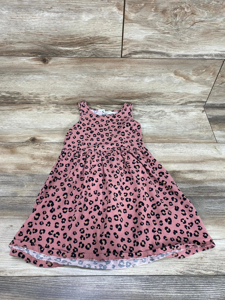 H&M Cheetah Print Tank Dress Dusty Rose sz 5/6 - Me 'n Mommy To Be