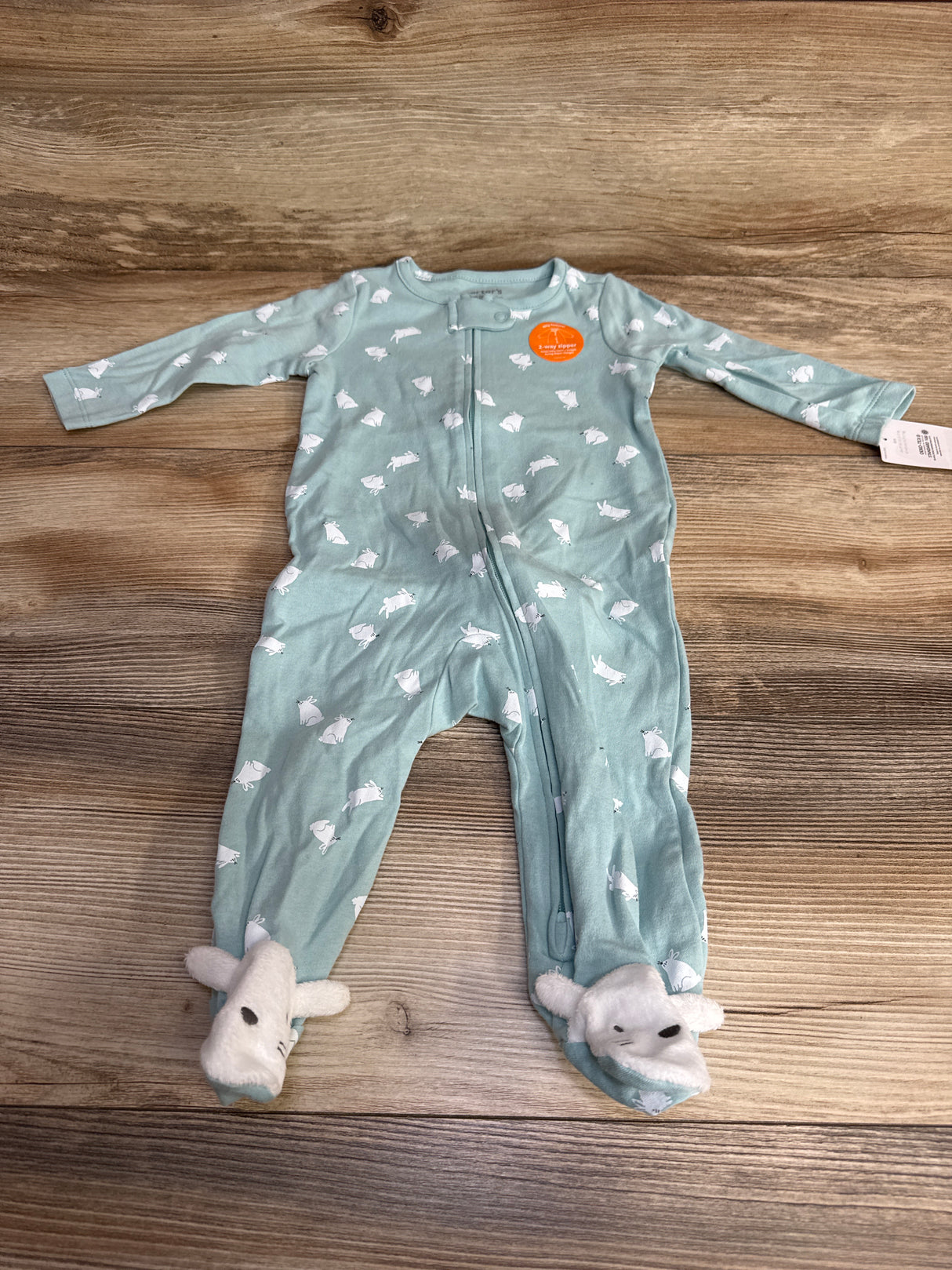 NEW Just One You Bunny Print Sleeper Blue sz 6m