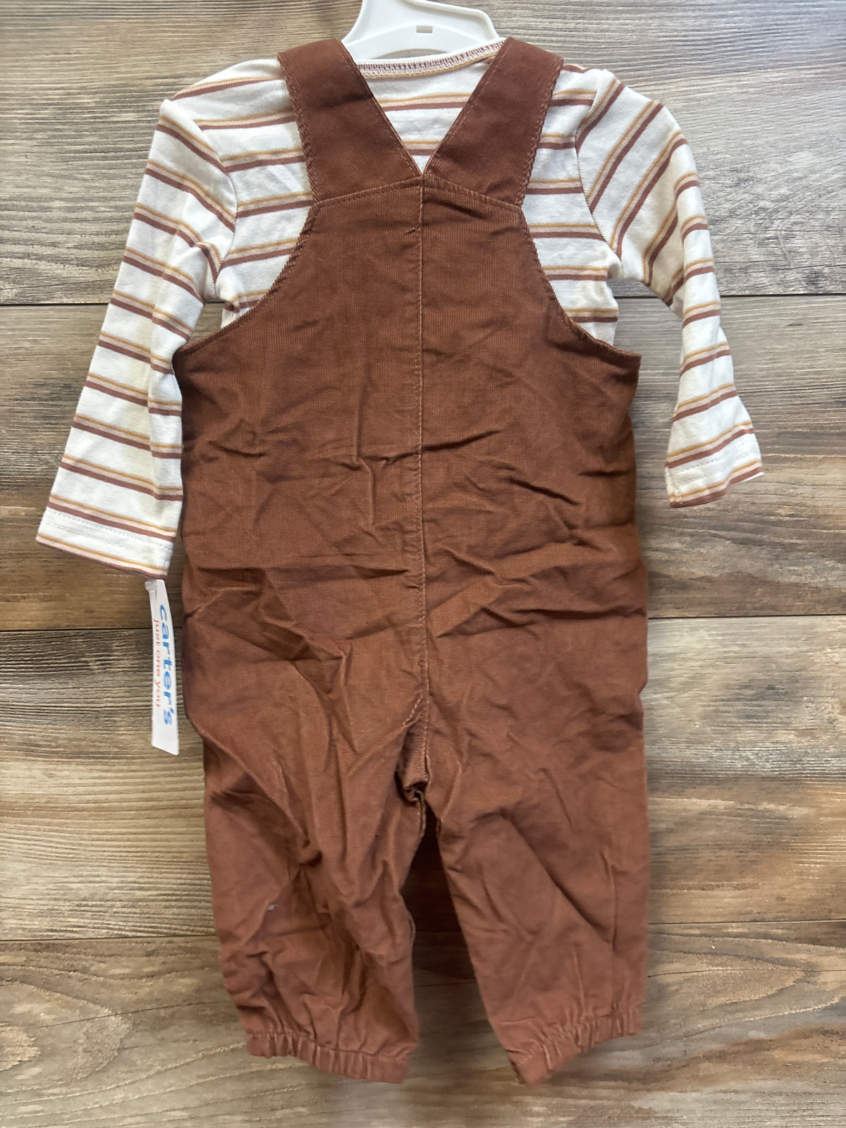 NEW Just One You 2pc Turkey Corduroy Overall Set White sz 6m