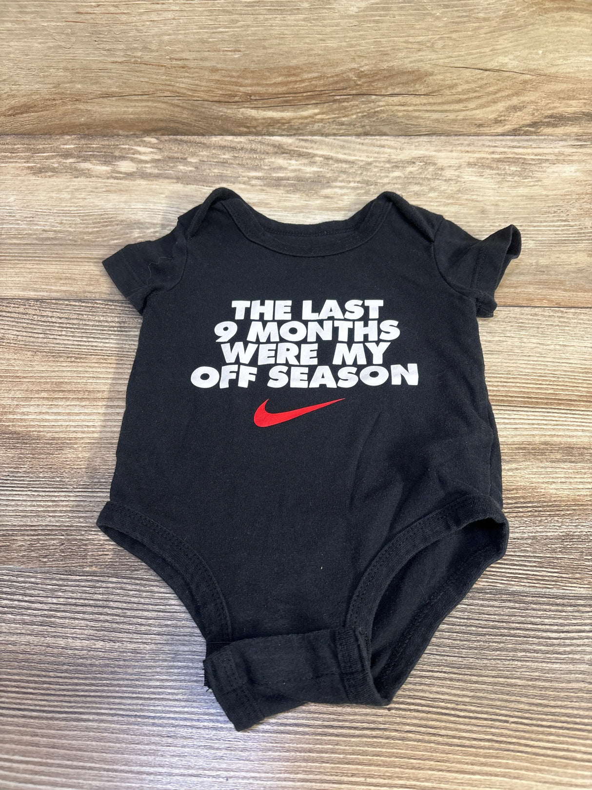 Nike 'The Last 9 Months Were My Off Season' Bodysuit Black sz 0-3m