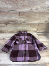 H&M Plaid Button-Up Shacket Brown sz 5T