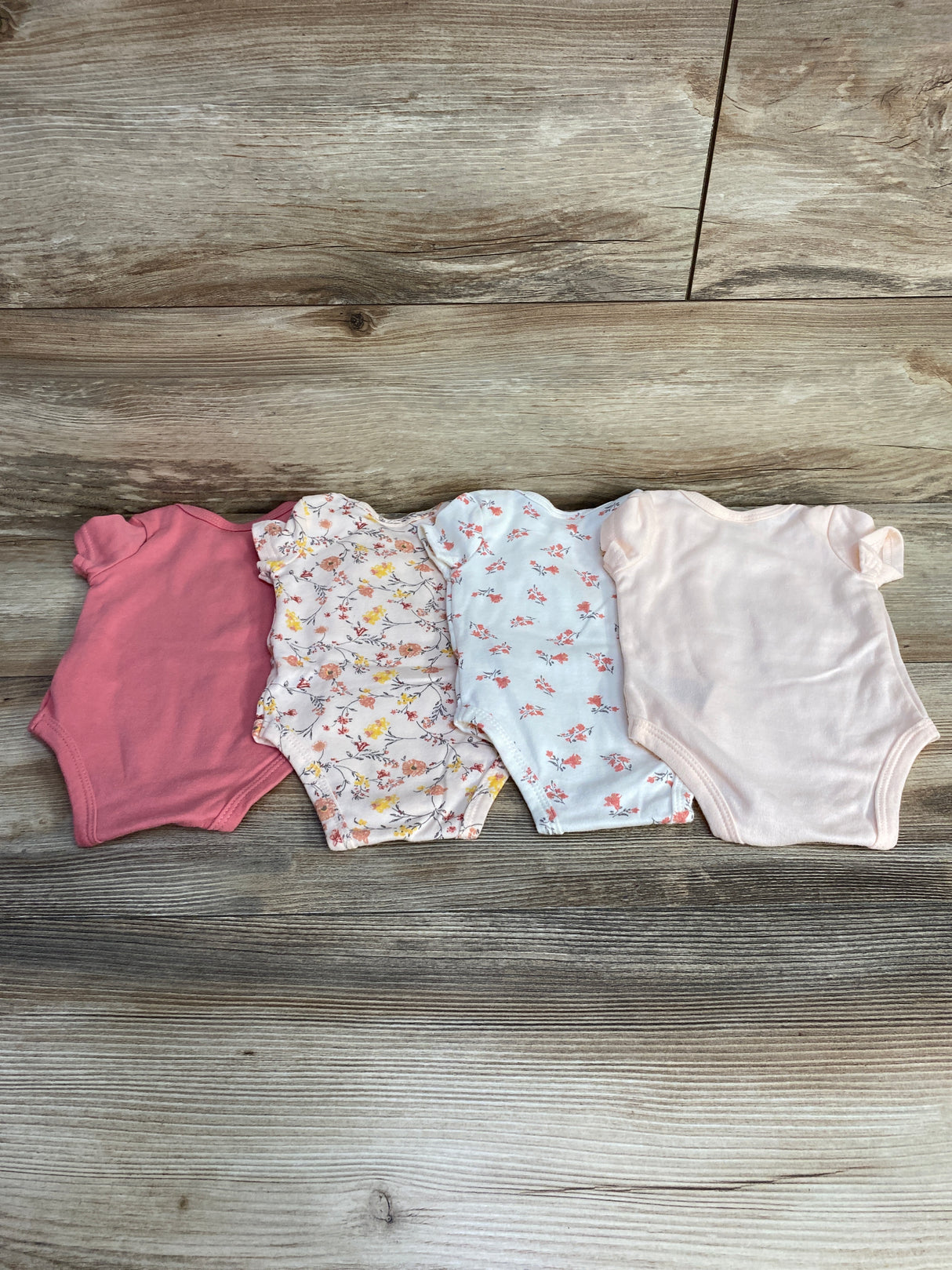 Laura Ashley 4pk Floral Bodysuits Pink sz 0-3m