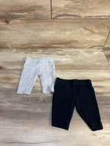 Carter's 2pk Ruffle Pants Grey/Black sz Newborn