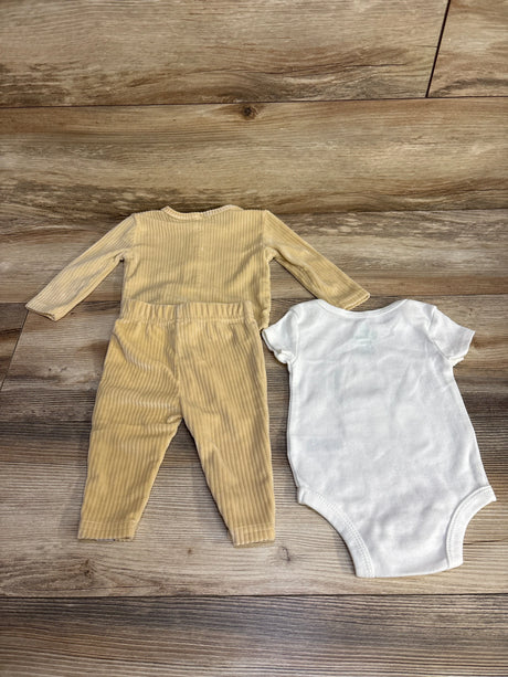 Disney Baby 3pc Mickey Mouse Velour Top & Pants Set Beige sz 0-3m - Me n Mommy To Be