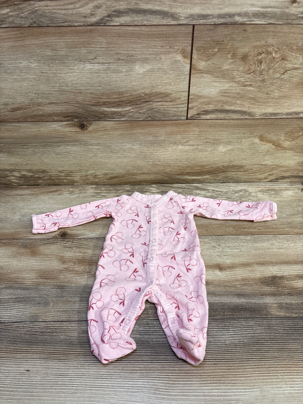 Just One You Waffle Knit Sleeper Pink sz Newborn