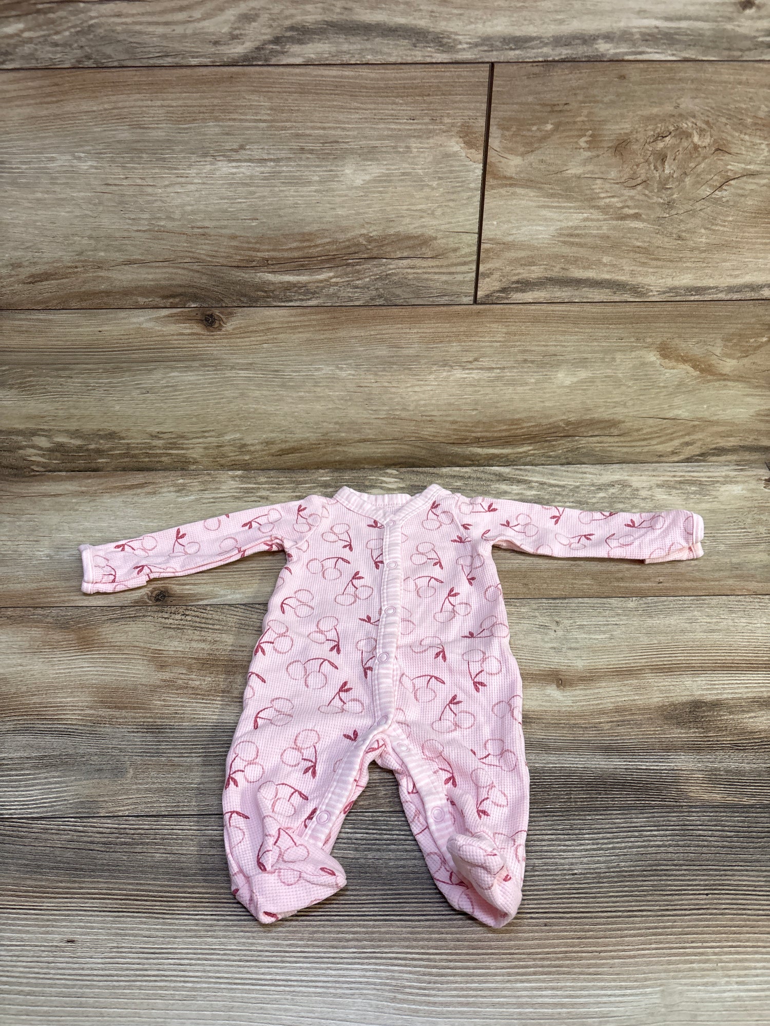 Just One You Waffle Knit Sleeper Pink sz Newborn