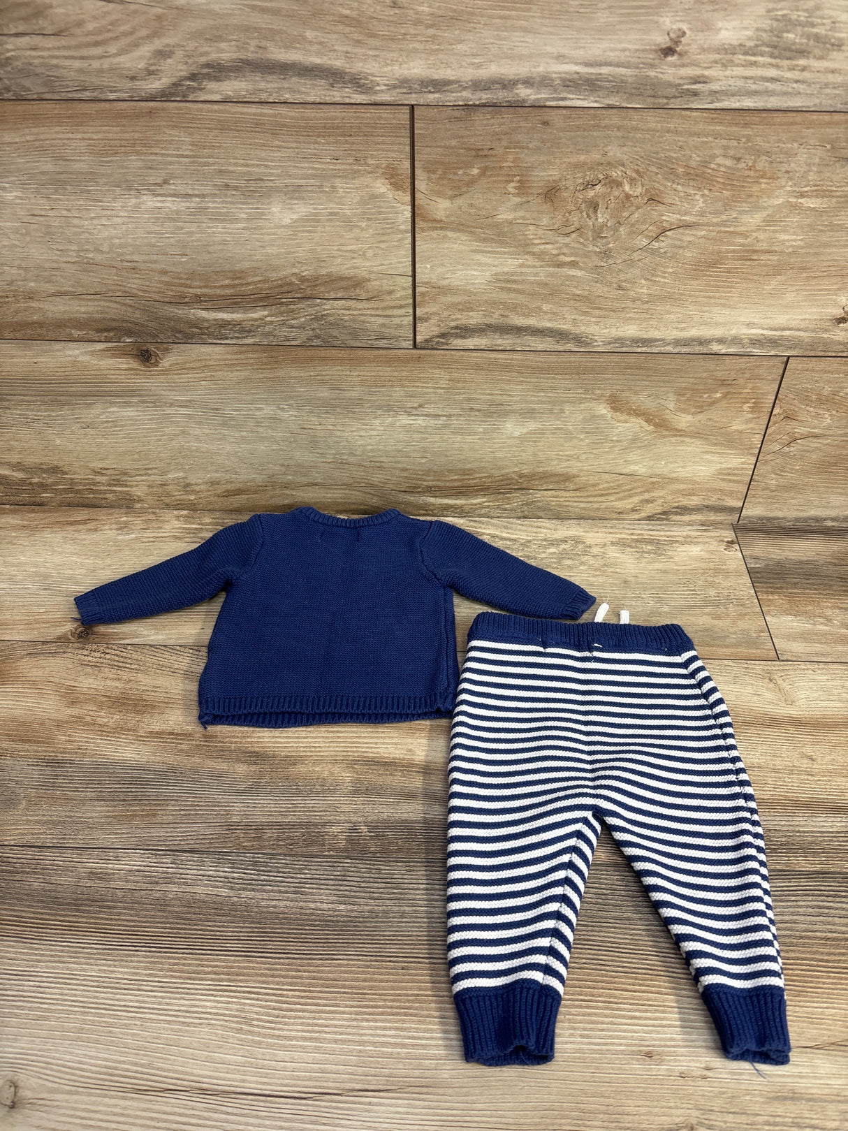 Rene Rofe 2pc Knitted Lion Set Navy sz 3-6m