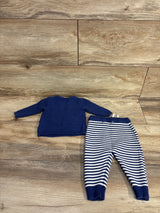 Rene Rofe 2pc Knitted Lion Set Navy sz 3-6m