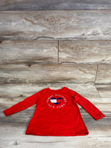 Tommy Hilfiger Heart Print Shirt Red sz 2-3T