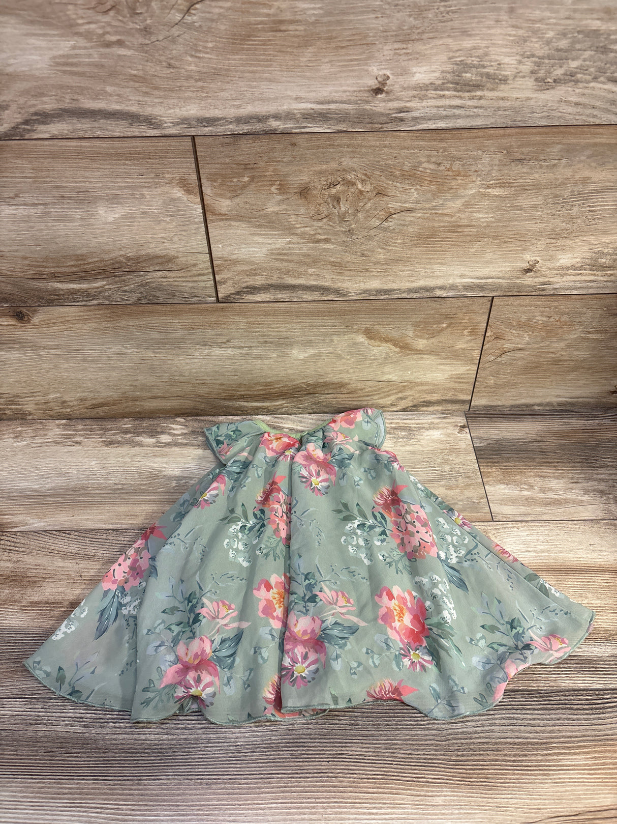 Baby Starters Floral Bodysuit Tulle Dress Green sz 6m