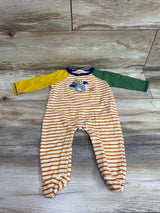 Mud Pie Turkey Football Footed Coverall Orange sz 3-6m