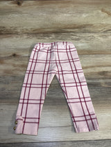 Janie & Jack Plaid Ponte Pants Pink sz 18-24m