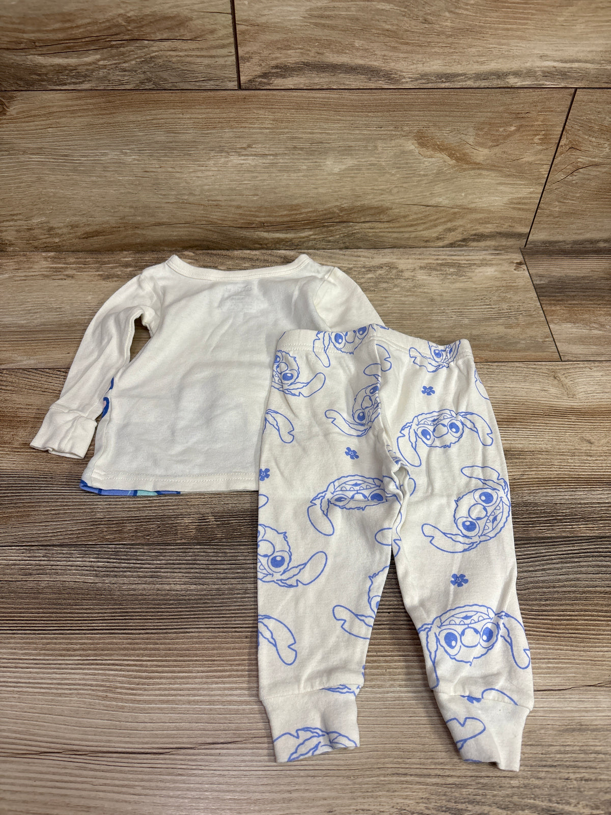 Disney Stitch 2pc Pajama Set White sz 18m