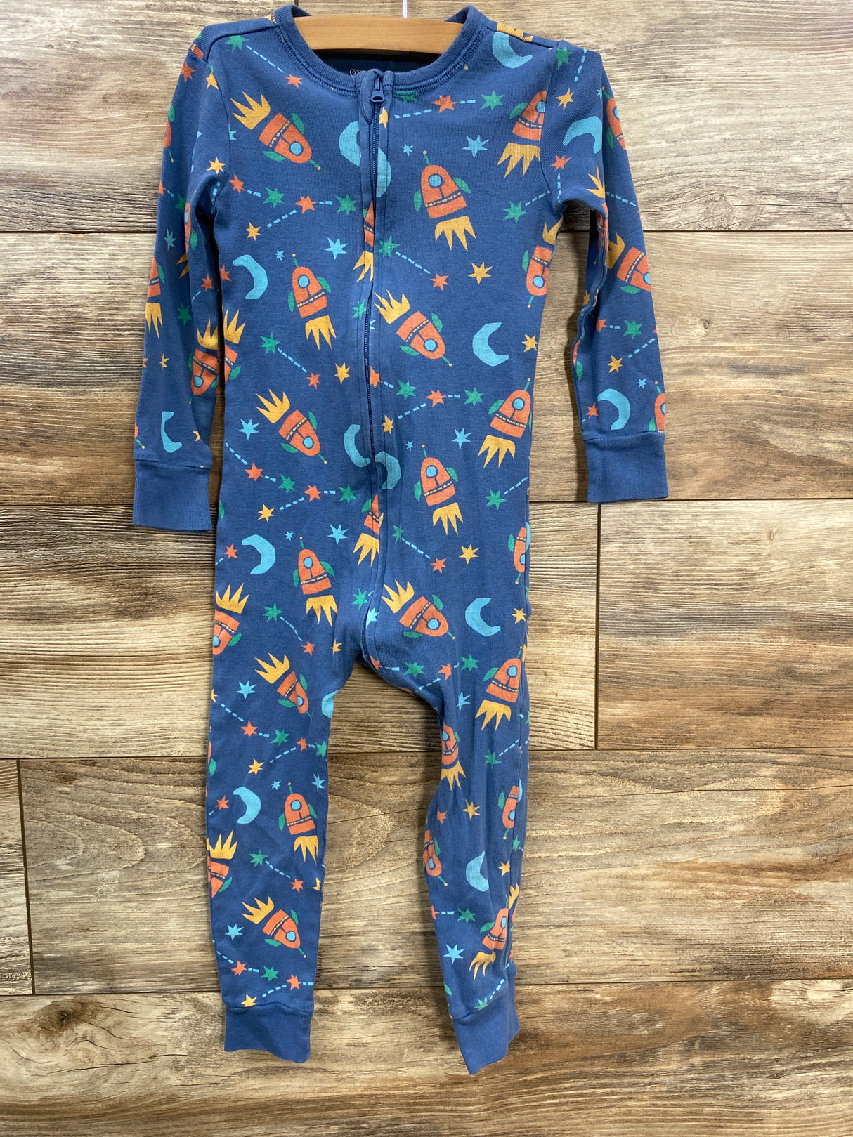 Old Navy Rocketship Sleeper Blue sz 3T