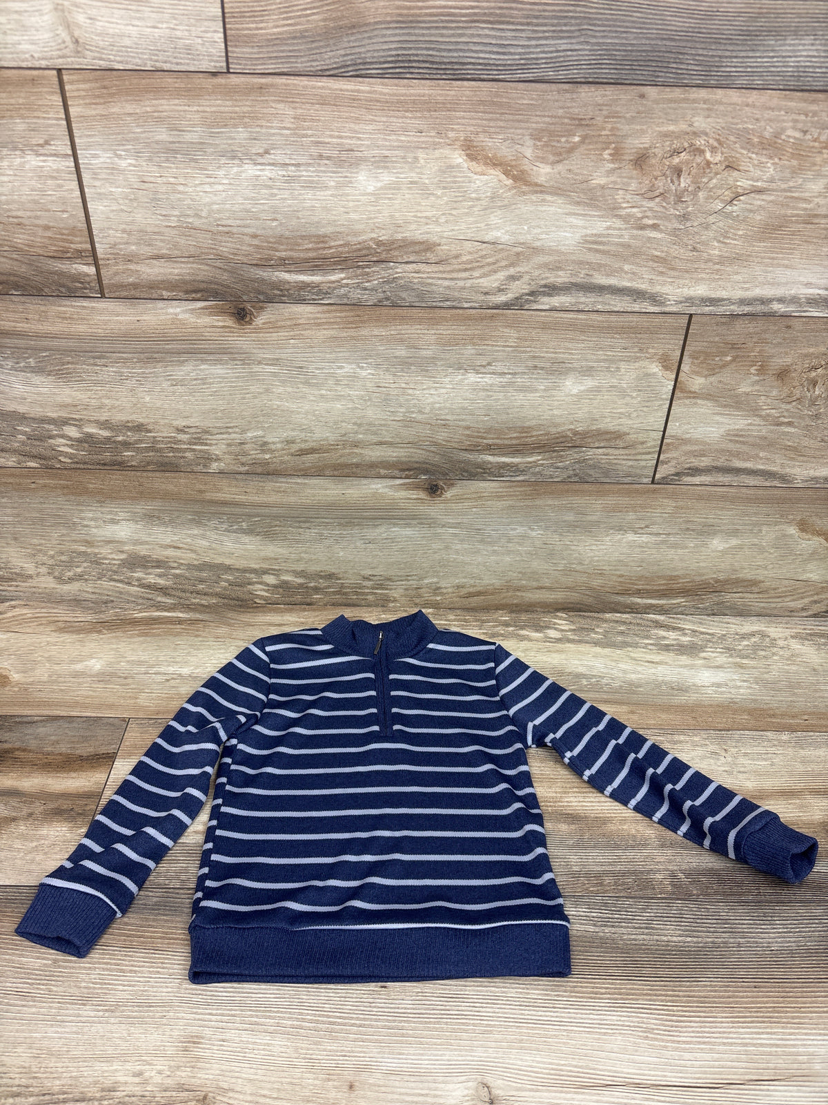 Brooklyn Boys Striped Quarter-Zip Sweatshirt Blue sz 4T