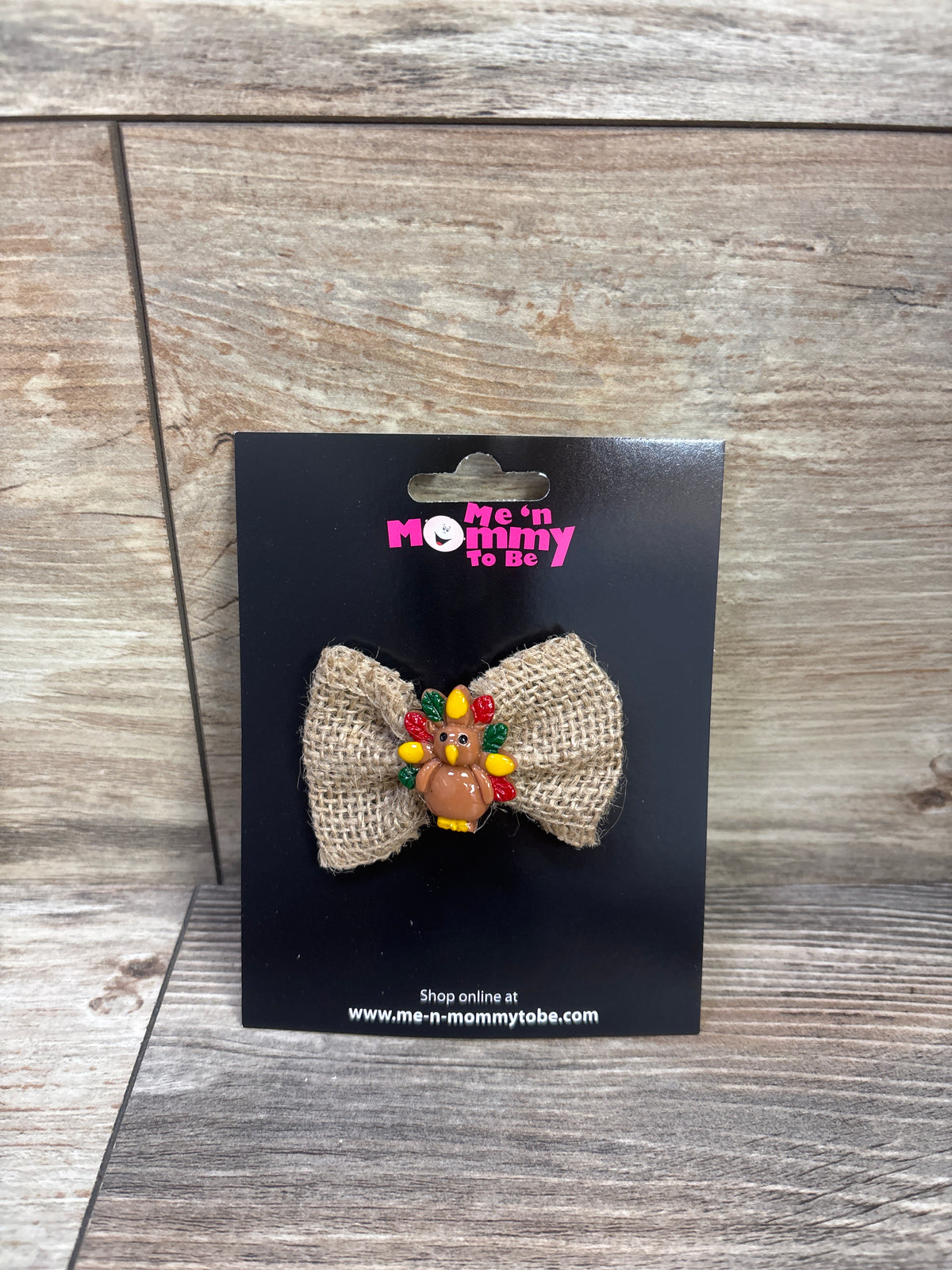 NEW Turkey Applique Burlap Hair Bow