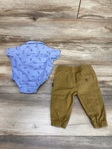 American Hawk 2pc Bodysuit & Pants Blue sz 6-9m