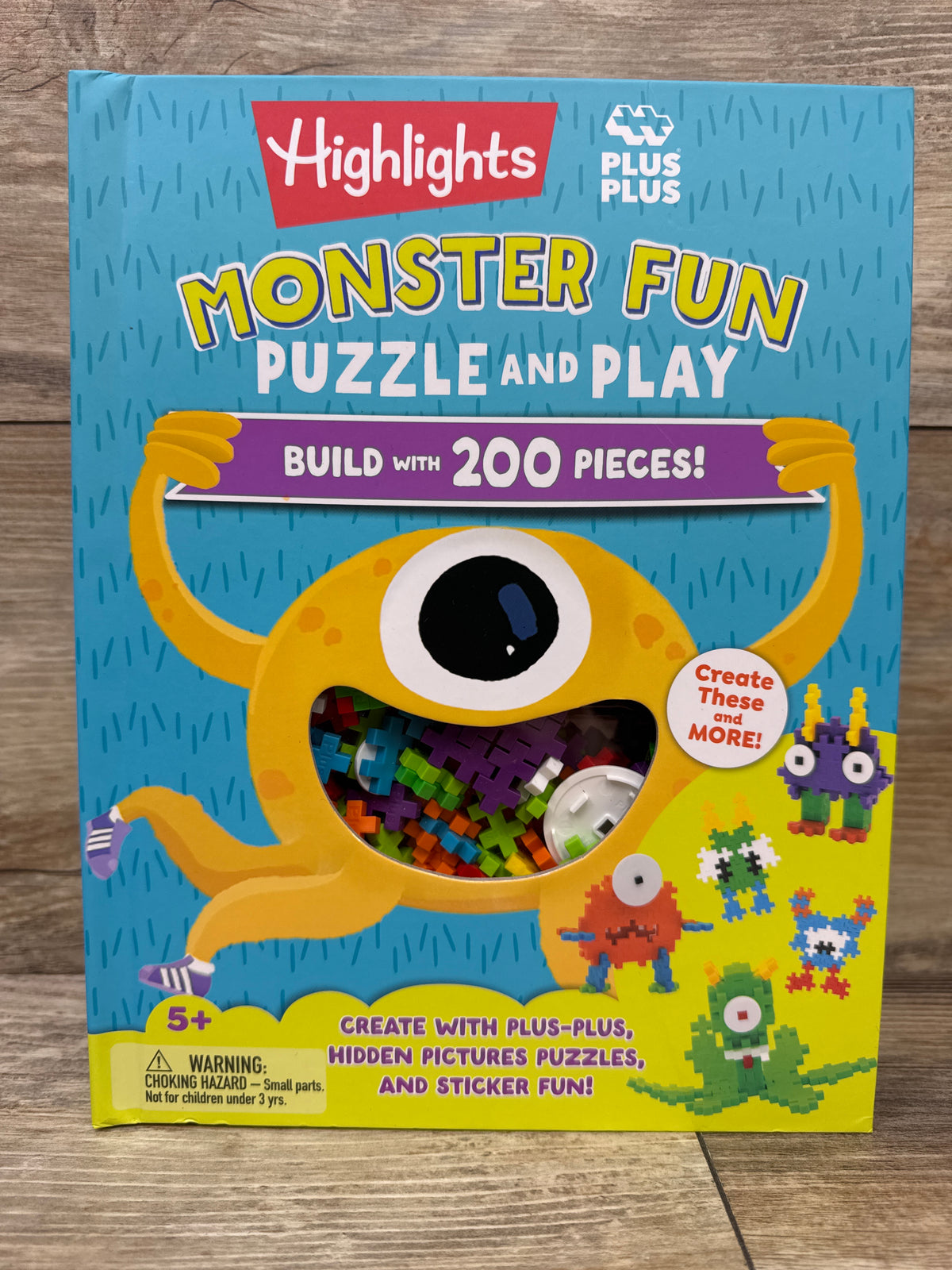 Highlights PlusPlus Monster Fun Puzzle & Play Activity Book Set