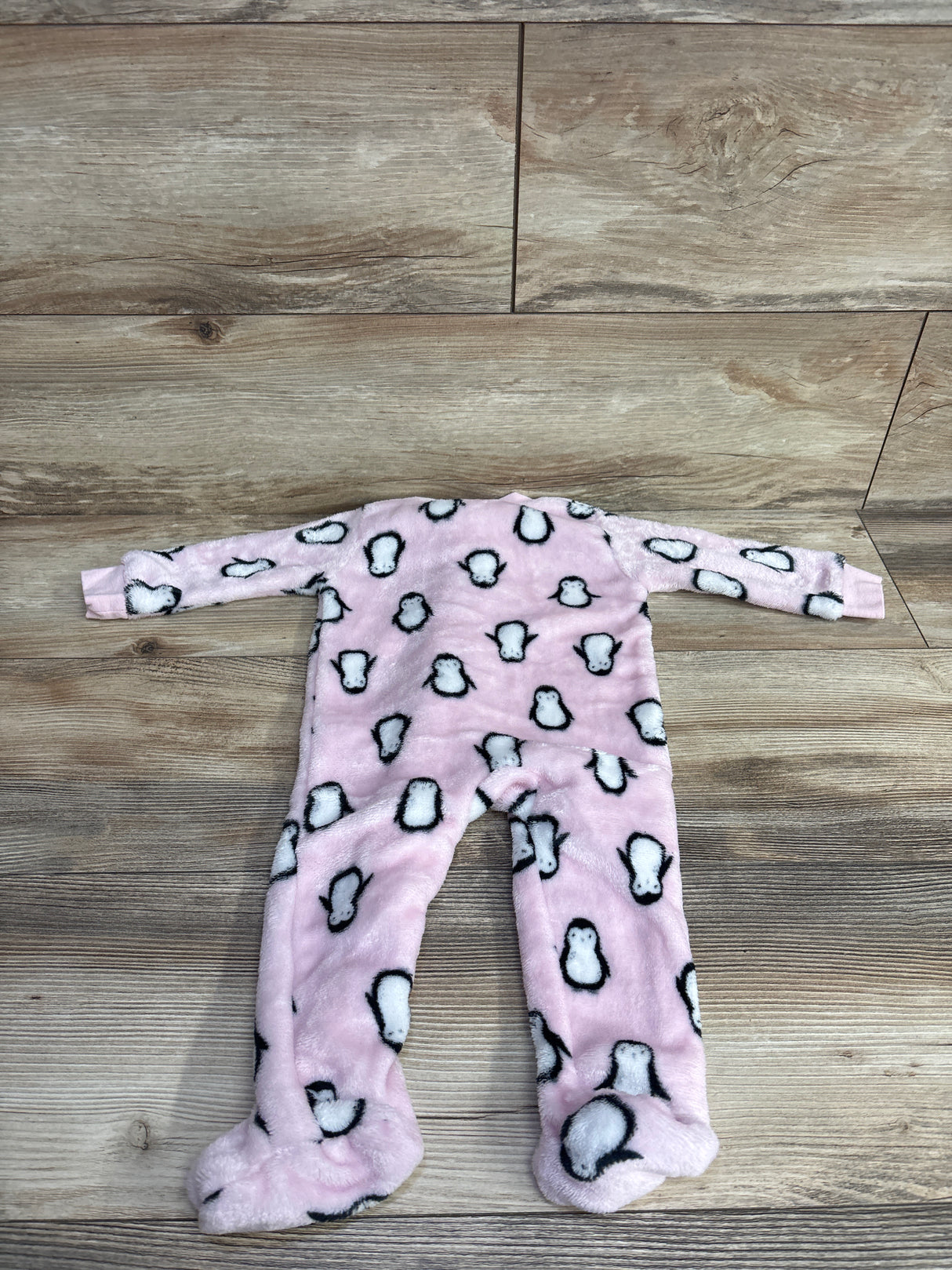 Hudson Baby Plush Penguin Sleeper Pink sz 6-9m
